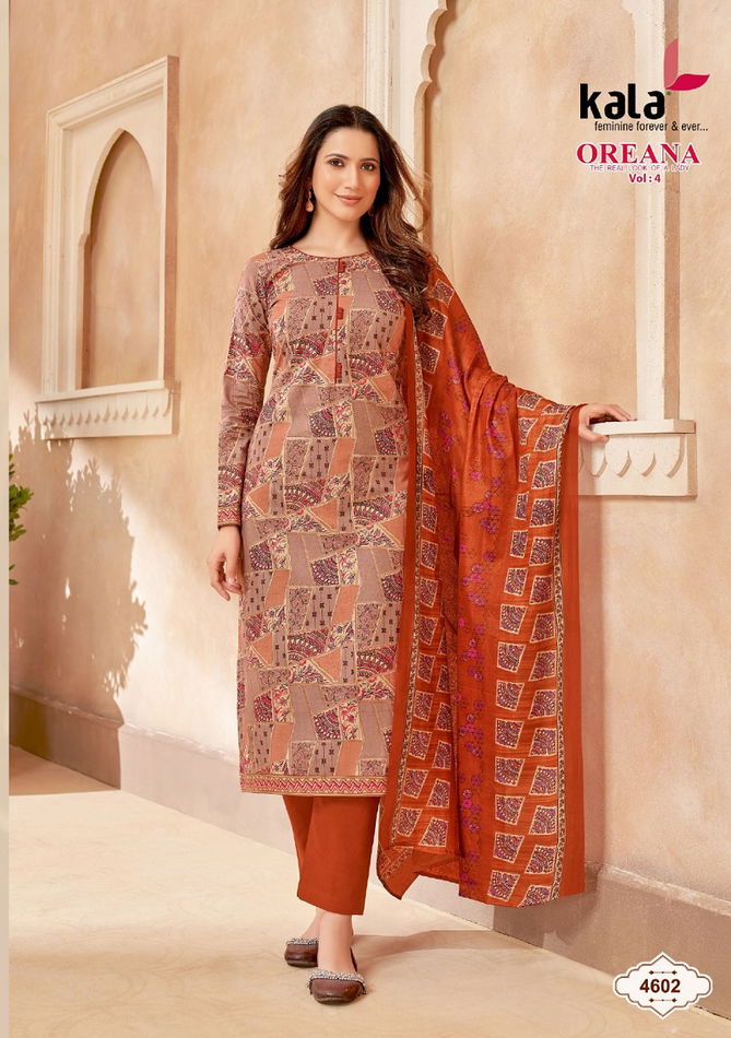 Kala Oreana 4 Cotton Printed Readymade Suits
